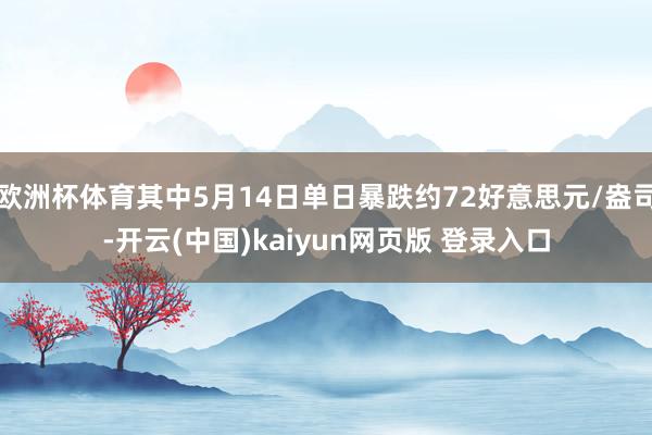 欧洲杯体育其中5月14日单日暴跌约72好意思元/盎司-开云(中国)kaiyun网页版 登录入口