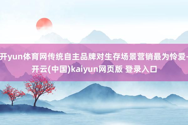 开yun体育网传统自主品牌对生存场景营销最为怜爱-开云(中国)kaiyun网页版 登录入口