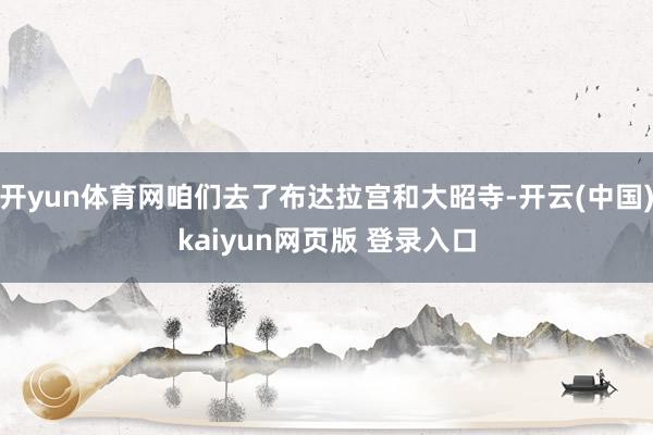 开yun体育网咱们去了布达拉宫和大昭寺-开云(中国)kaiyun网页版 登录入口