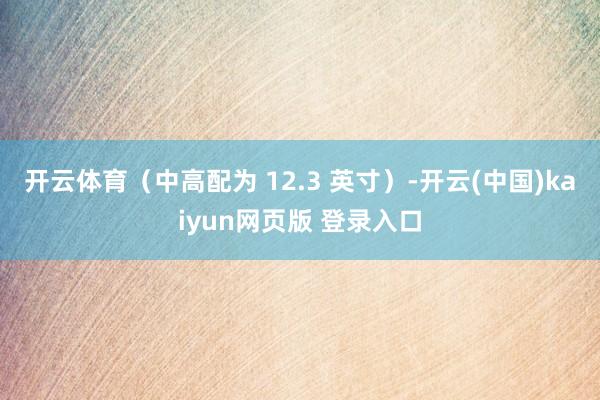 开云体育（中高配为 12.3 英寸）-开云(中国)kaiyun网页版 登录入口