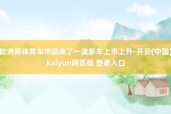 欧洲杯体育车市迎来了一波新车上市上升-开云(中国)kaiyun网页版 登录入口