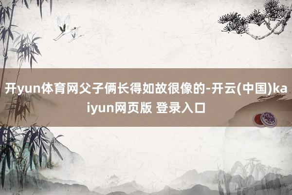 开yun体育网父子俩长得如故很像的-开云(中国)kaiyun网页版 登录入口
